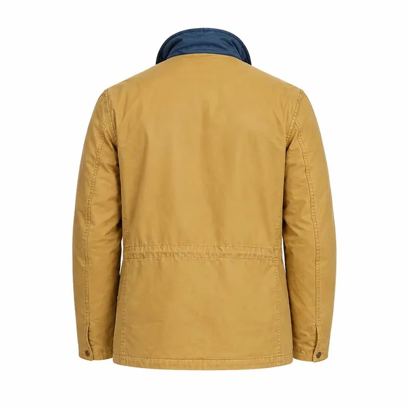 Brad Pitt Tan Survival Field Jacket - Image 2