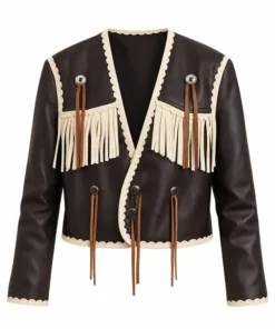 Brilliant Minds Fringe Leather Jacket