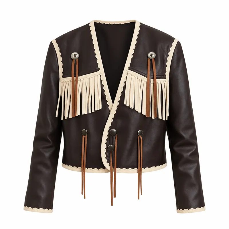 Brilliant Minds Fringe Leather Jacket