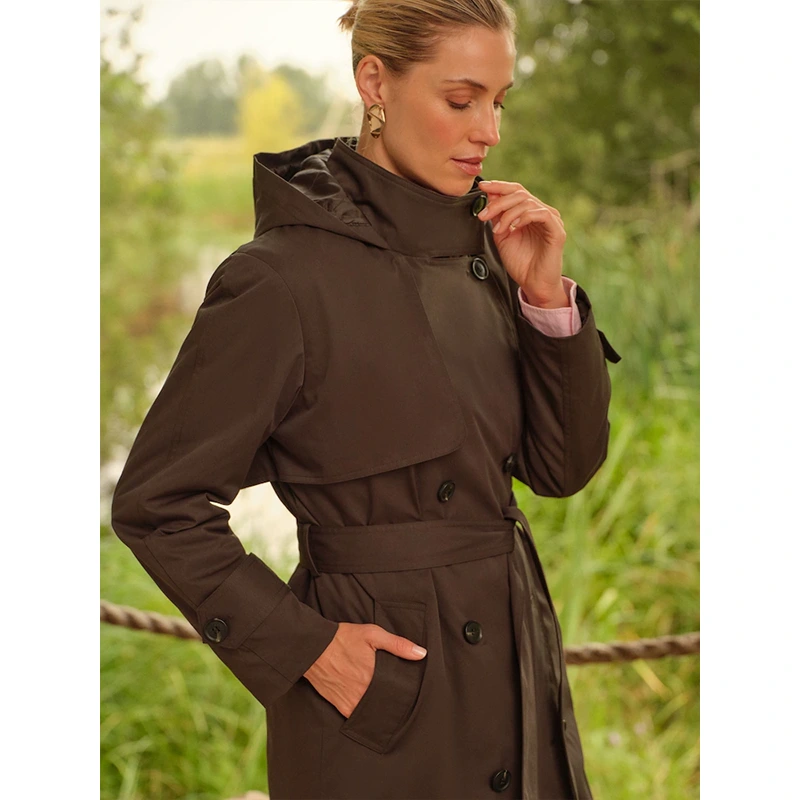 Brown Trench Coat - Image 3