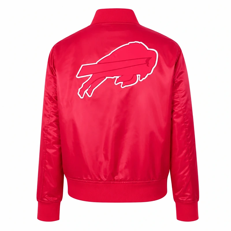 Buffalo Bills Classic Triple Pink Satin Jacket - Image 2