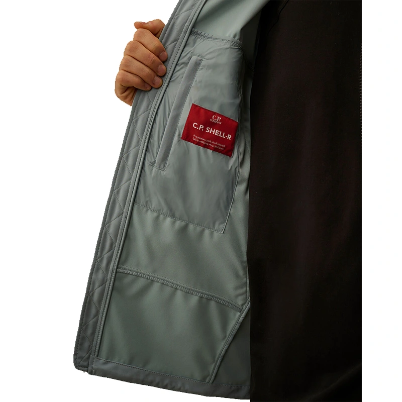 C.P. Company C.P. Shell-R Silver Blue Goggle Jacket - Image 6