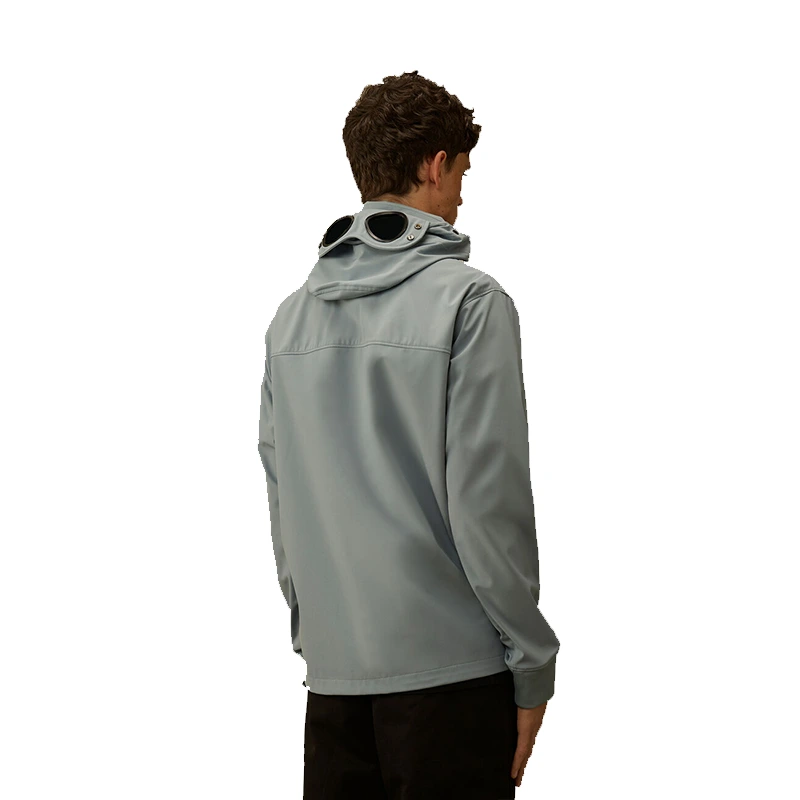 C.P. Company C.P. Shell-R Silver Blue Goggle Jacket - Image 3