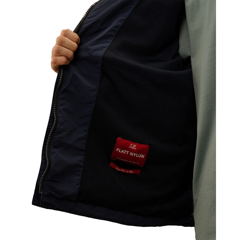 C.P. Company Flatt Nylon Midnight Navy Goggle Jacket - Image 6