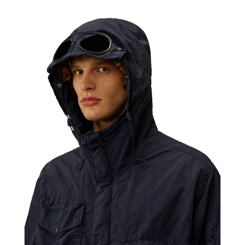 C.P. Company Flatt Nylon Midnight Navy Goggle Jacket - Image 5