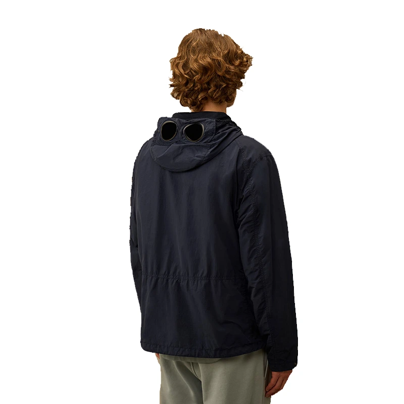 C.P. Company Flatt Nylon Midnight Navy Goggle Jacket - Image 3