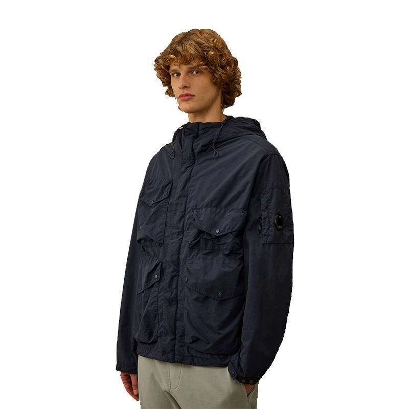 C.P. Company Flatt Nylon Midnight Navy Goggle Jacket - Image 2