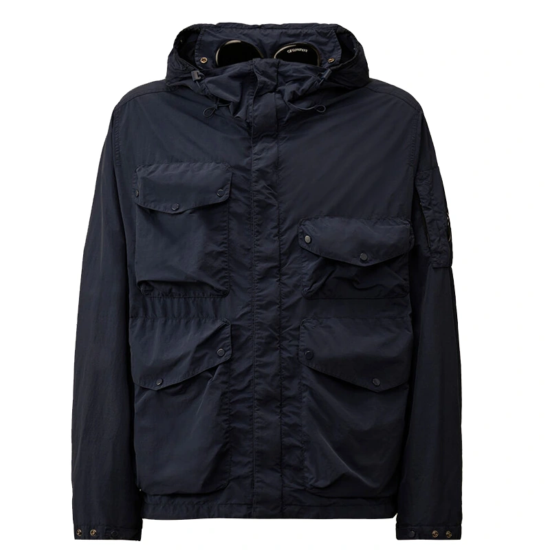 C.P. Company Flatt Nylon Midnight Navy Goggle Jacket