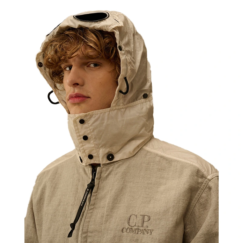 C.P. Company Rafia-R Mixed Dove Goggle Jacket - Image 4
