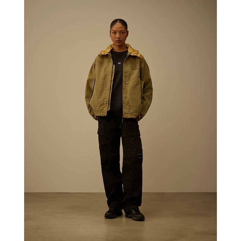 C.P. Company Rafia-R Mixed Dried Herb Goggle Jacket - Image 8