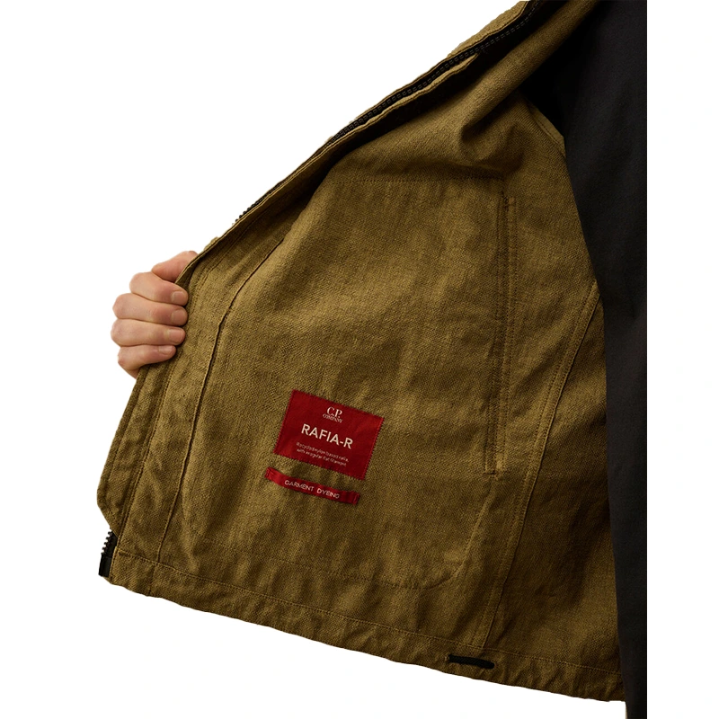 C.P. Company Rafia-R Mixed Dried Herb Goggle Jacket - Image 6