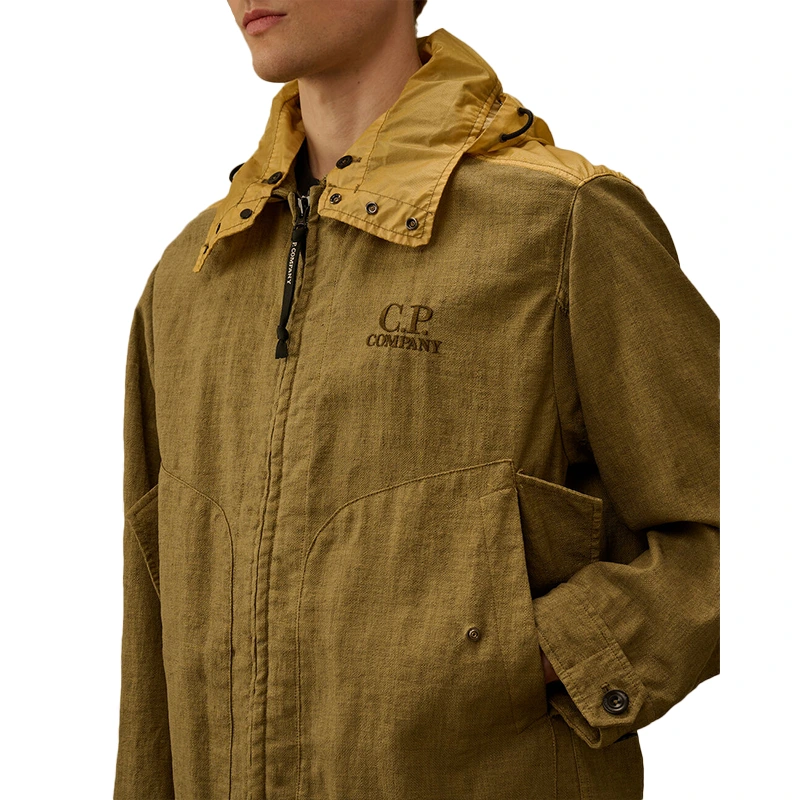 C.P. Company Rafia-R Mixed Dried Herb Goggle Jacket - Image 3