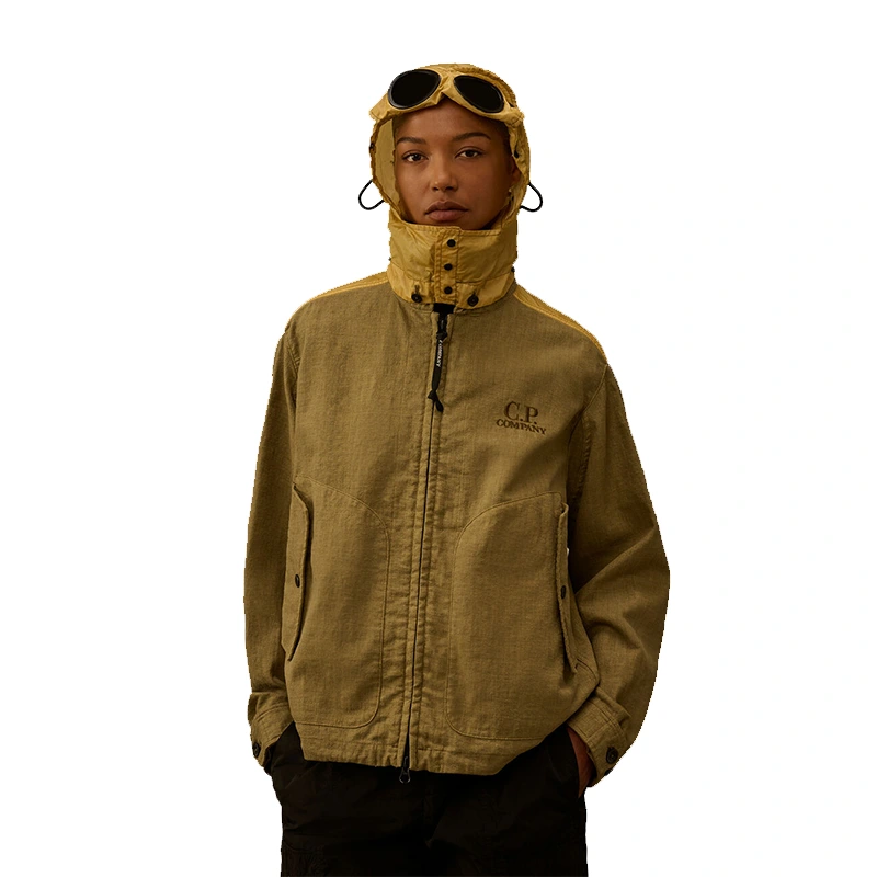 C.P. Company Rafia-R Mixed Dried Herb Goggle Jacket - Image 2