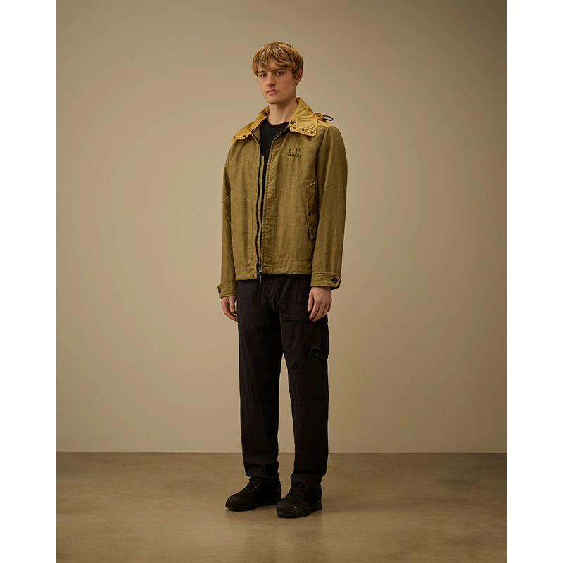 C.P. Company Rafia-R Mixed Dried Herb Goggle Jacket - Image 9