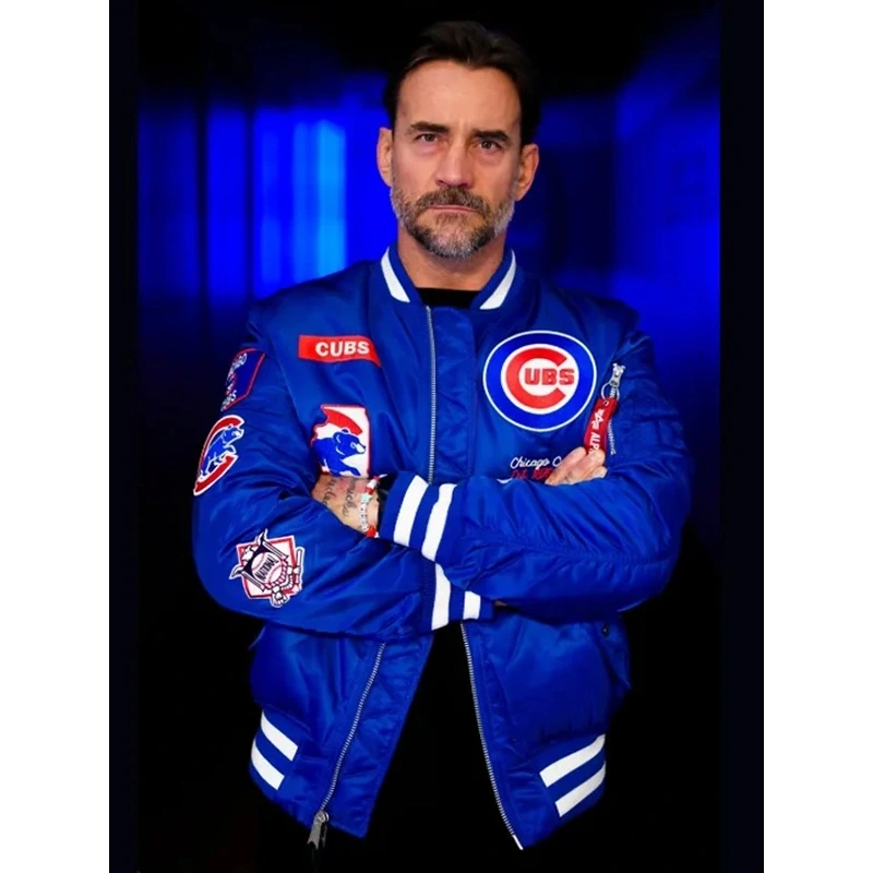 CM Punk Chicago Cubs Satin Jacket - Image 2
