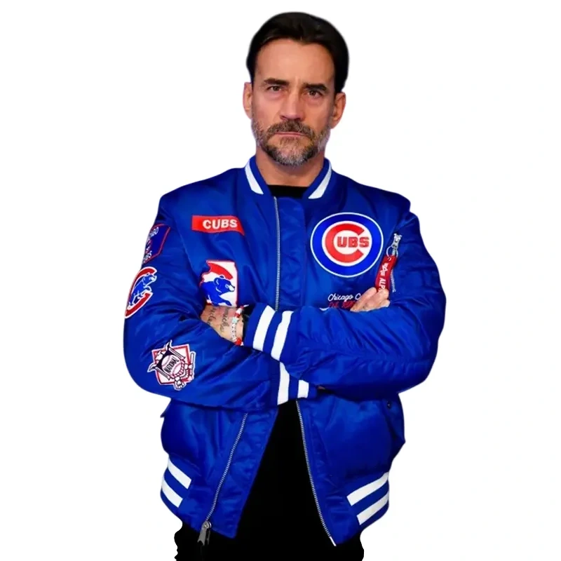 CM Punk Chicago Cubs Satin Jacket
