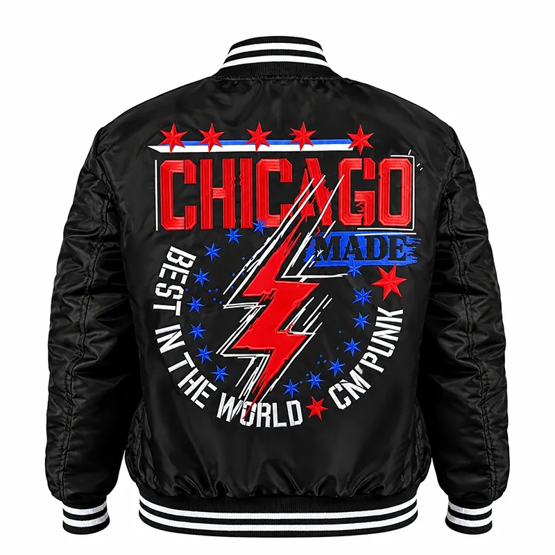 CM Punk Chicago Made Bomber Jacket - Image 2