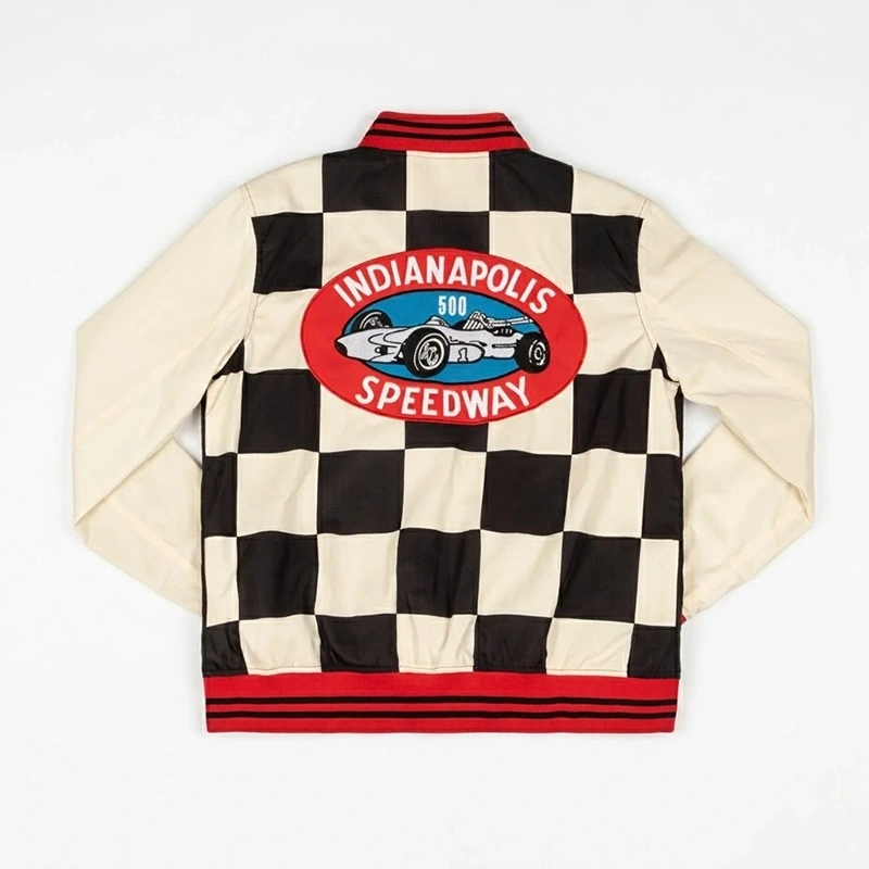 Caitlin Clark Indianapolis 500 Checkered Flag Varsity Jacket - Image 2