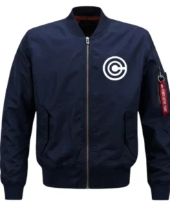 Capsule Corp Blue Bomber Jacket