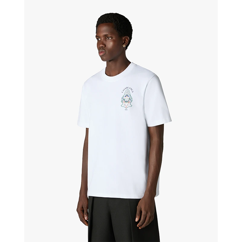 Casablanca Classic T-shirt Hotel Emblem White T-shirt - Image 4