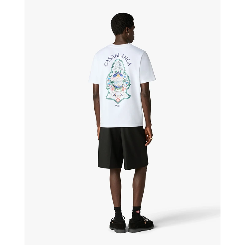 Casablanca Classic T-shirt Hotel Emblem White T-shirt - Image 6