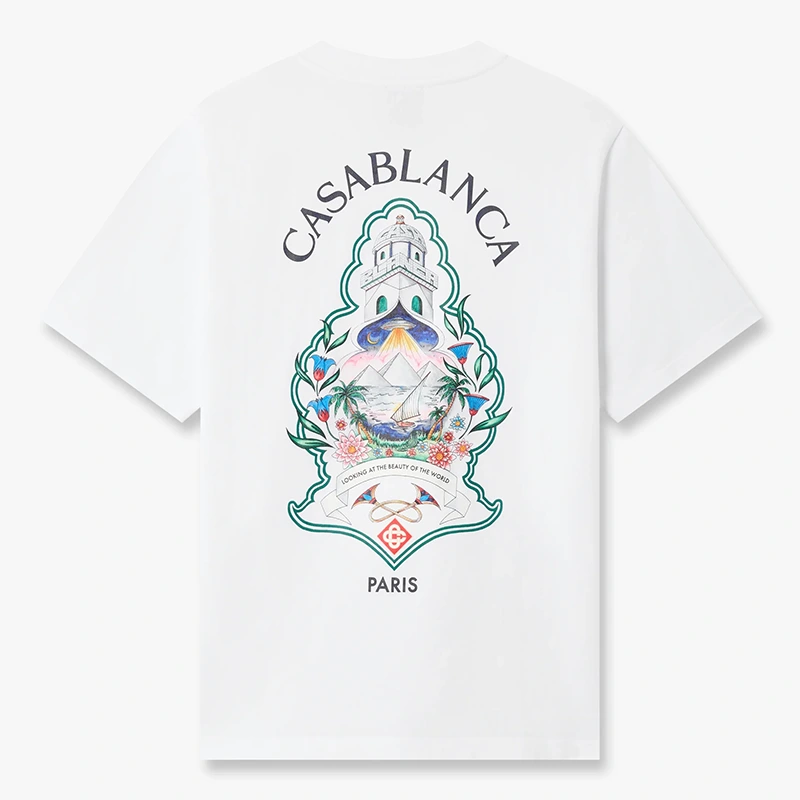 Casablanca Classic T-shirt Hotel Emblem White T-shirt