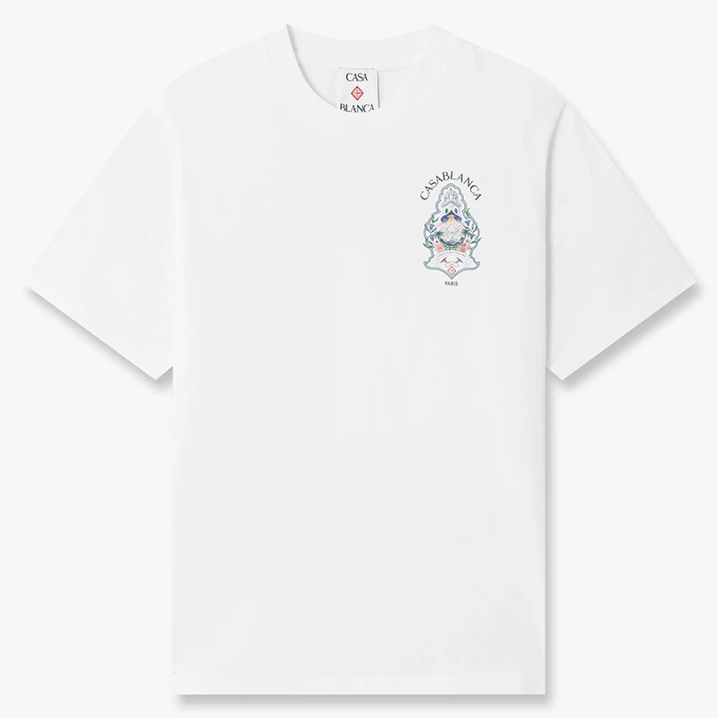 Casablanca Classic T-shirt Hotel Emblem White T-shirt - Image 2