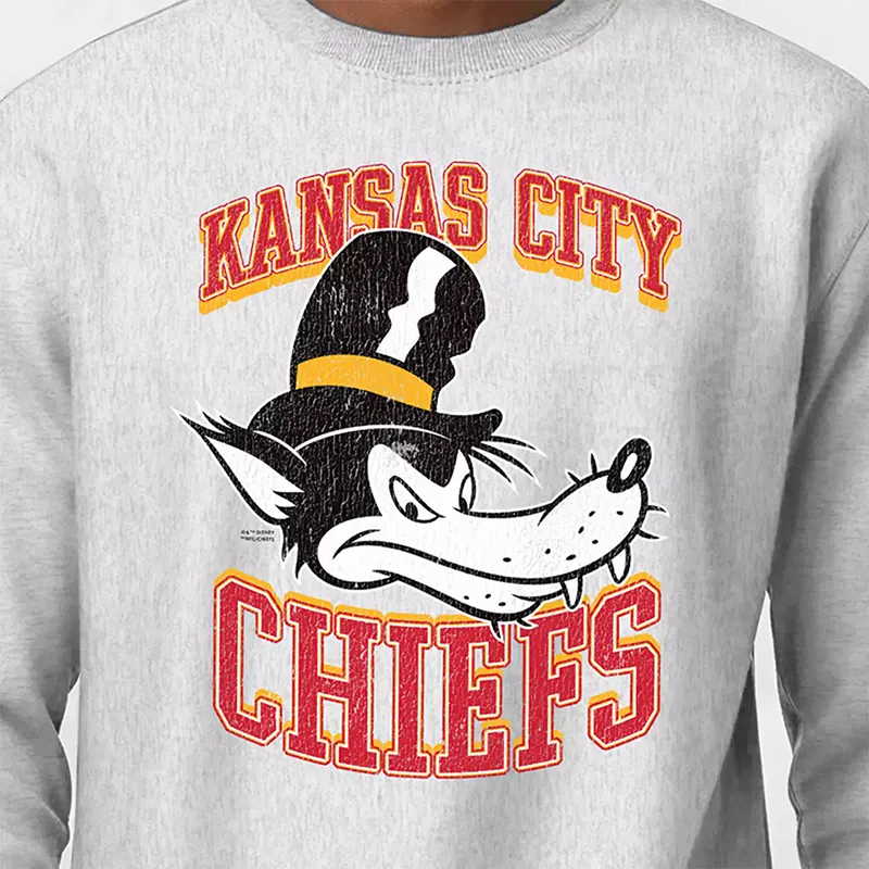 Champion NFL x Disney Big Bad Wolf Kansas City Chiefs Pullover Sweatshirt - Image 3