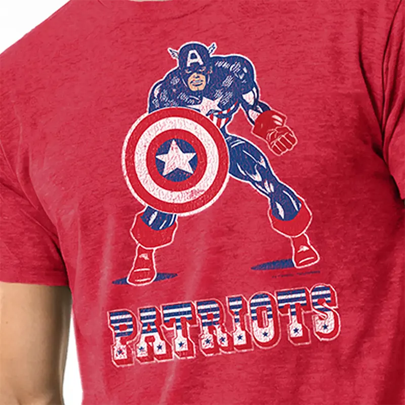 Champion NFL x Disney Captain America New England Patriots T-shirt - Image 3
