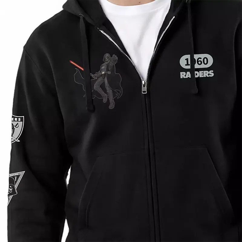 Champion NFL x Disney Darth Vader Las Vegas Raiders Zip Hoodie - Image 3