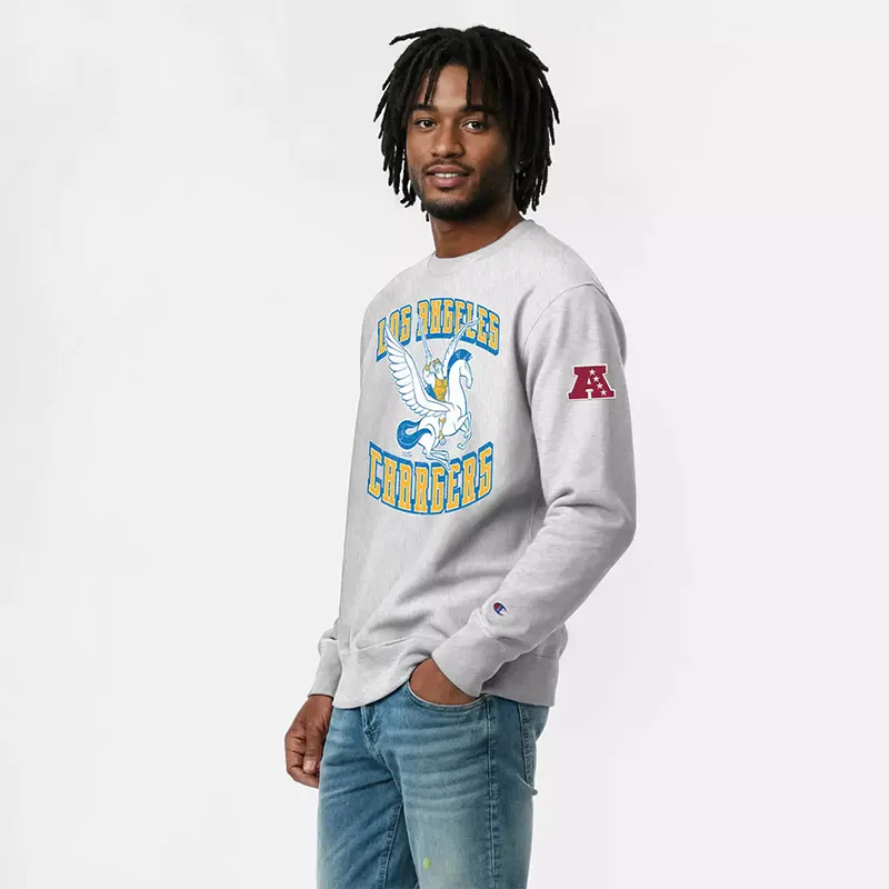 Champion NFL x Disney Hercules and Pegasus Los Angeles Chargers Pullover Sweatshirt - Image 4