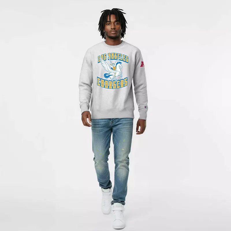 Champion NFL x Disney Hercules and Pegasus Los Angeles Chargers Pullover Sweatshirt - Image 5