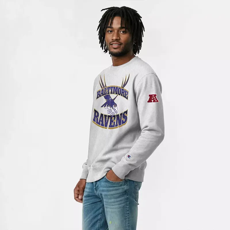 Champion NFL x Disney Maleficent's Raven Baltimore Ravens Pullover Sweatshirt - Image 5