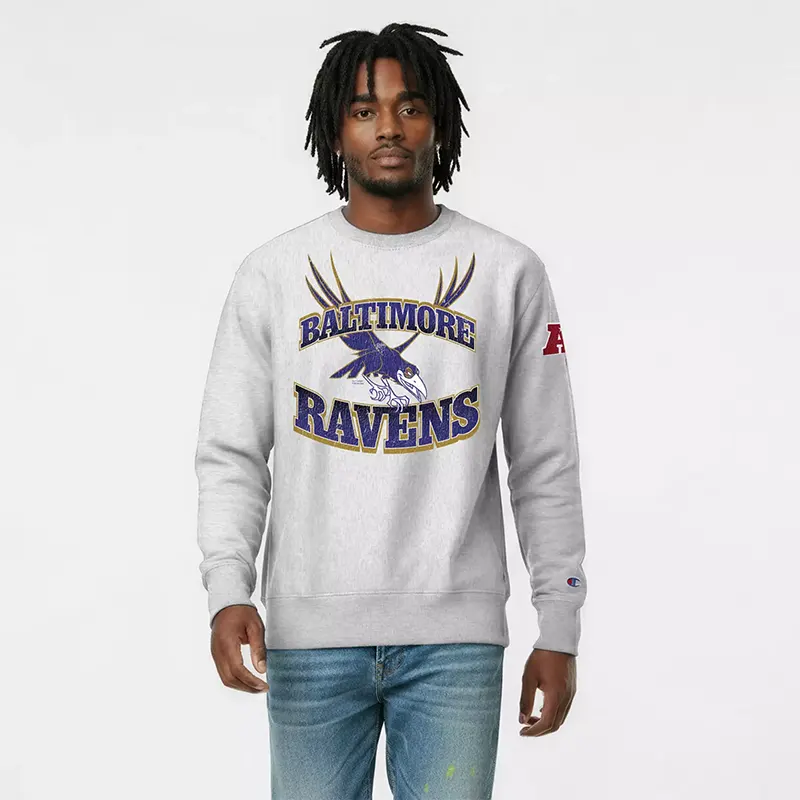 Champion NFL x Disney Maleficent's Raven Baltimore Ravens Pullover Sweatshirt - Image 4