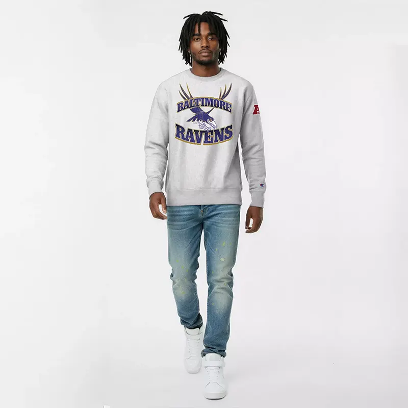 Champion NFL x Disney Maleficent's Raven Baltimore Ravens Pullover Sweatshirt - Image 6