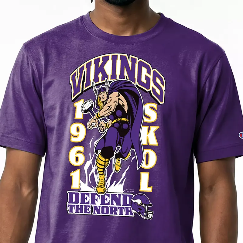 Champion NFL x Disney Thor Minnesota Vikings T-shirt - Image 3