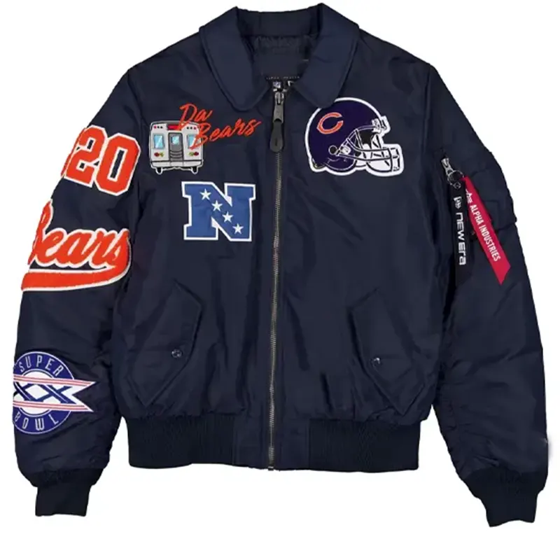 Chicago Bears New Era x Alpha Industries MA-1 Bomber Jacket - Image 2