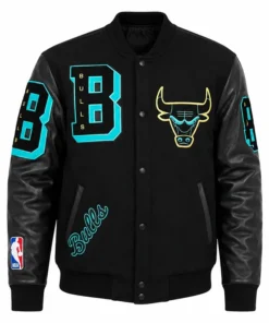 Chicago Bulls Gamma Blue Letterman Varsity Jacket