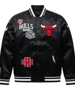 Chicago Bulls Letterman Satin Jacket