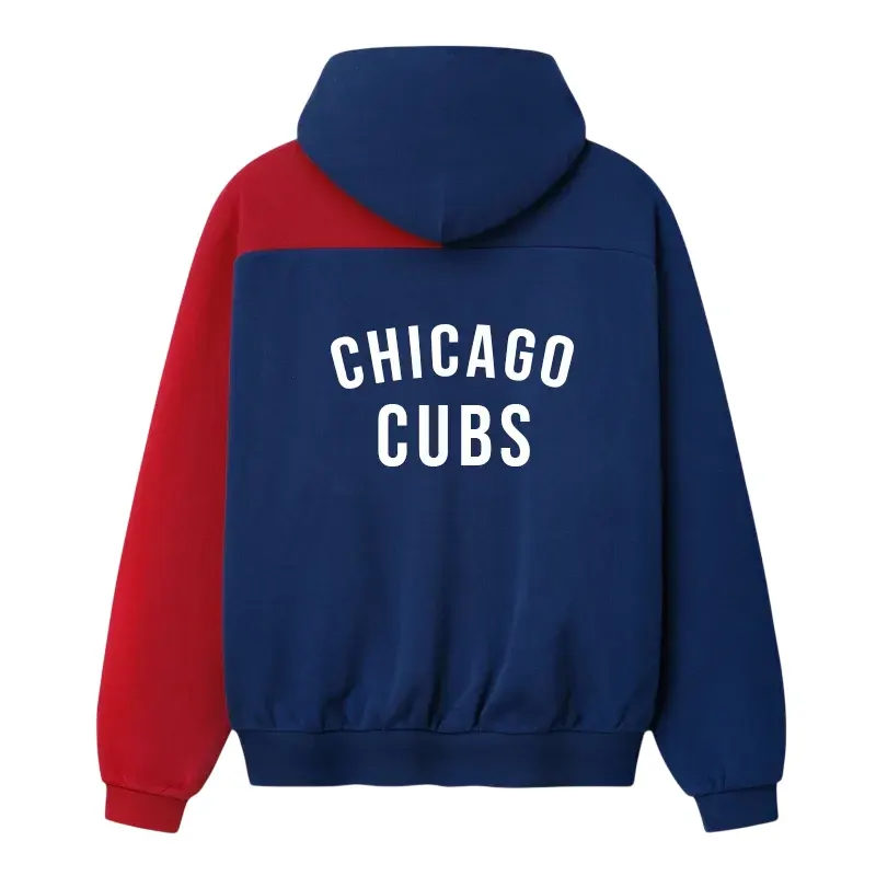 Chicago Essentials Blue Red Hoodie - Image 2