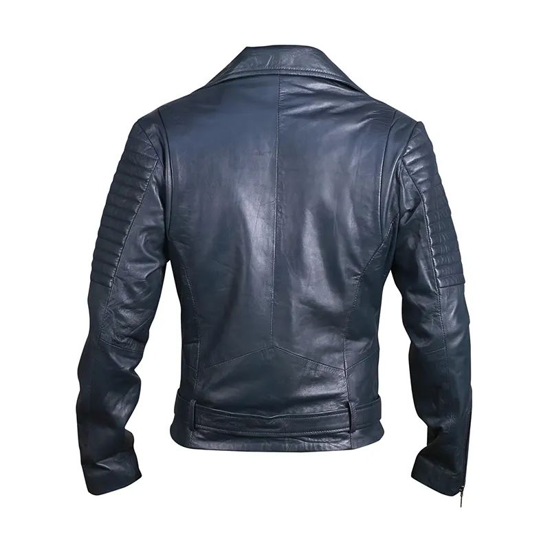 Women's Classic Motorcycle Leather Jacket - Image 3