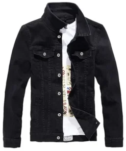 Classic Slim Fit Motorcycle Jean Jacket