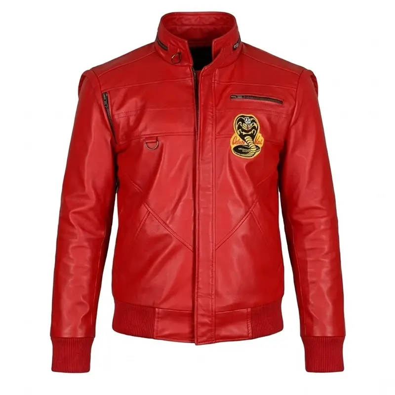 Cobra Kai Johnny Red Retro Leather Jacket