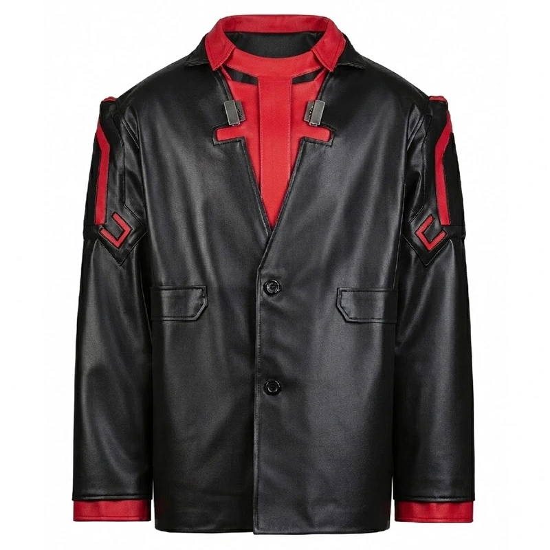Cyberpunk 2077 Male Nomad V Leather Blazer