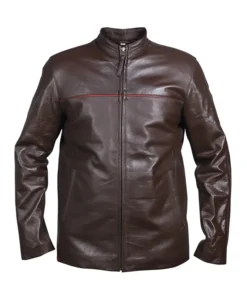 Dark Brown Men's Casual Leather Jacket
