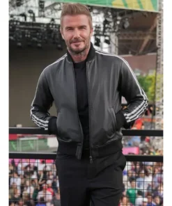 David Beckham World Cup 2026 Leather Track Jacket