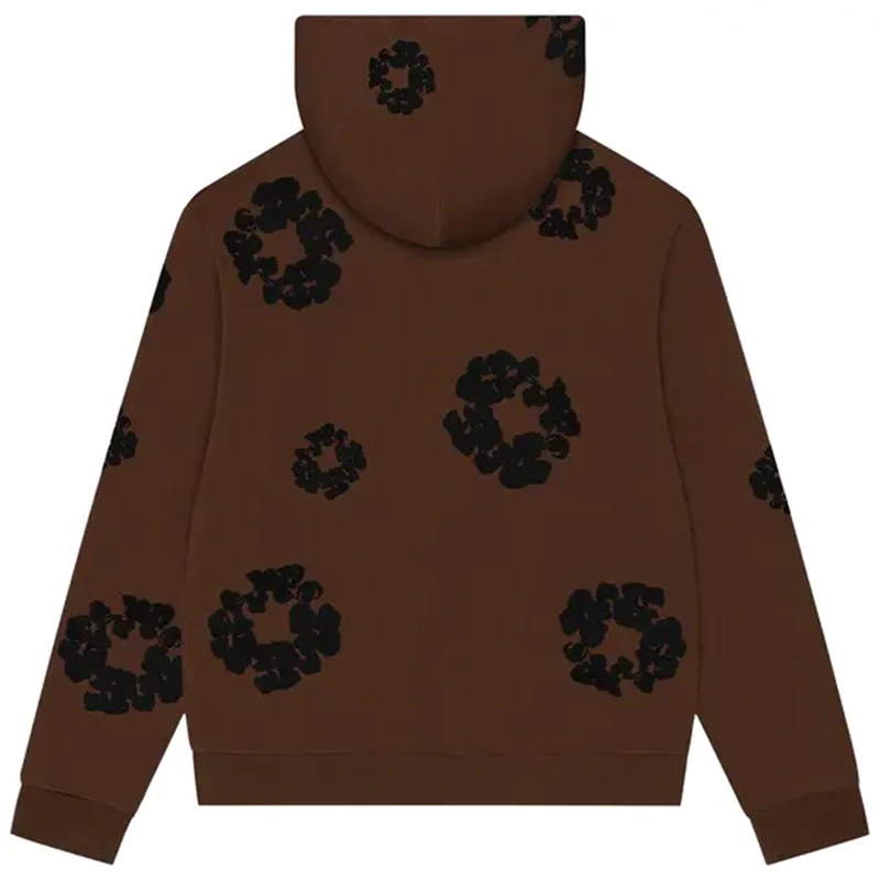 Denim Tears Black Cotton Wreath Brown Hoodie - Image 2