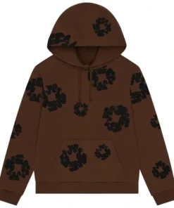 Denim Tears Black Cotton Wreath Brown Hoodie
