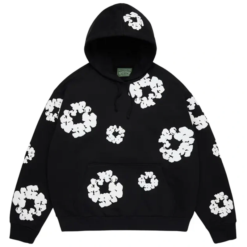 Denim Tears Cotton Wreath Black Hoodie