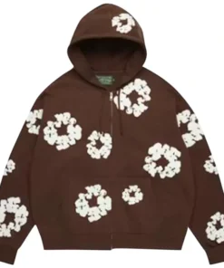 Denim Tears Cotton Wreath Dark Brown Zip Hoodie